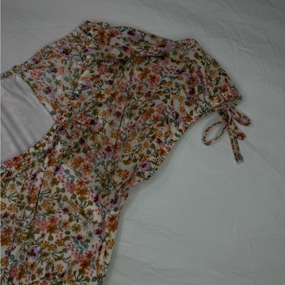 Floral Mini Dress XL Short-sleeve summer dress | Teen | Party | Formal | Y2K - Picture 5 of 9